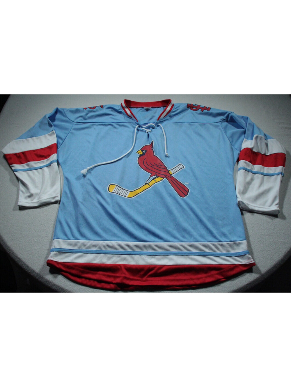 St. Louis Blues Cardinals Baseball Jersey SGA MLB Hockey Shirt XL Powder Blue